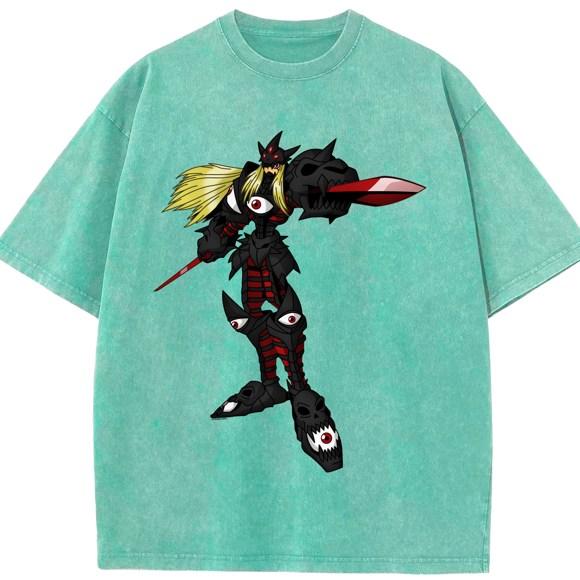 （画像用） Digimon デジタルモンスター/デジモン 綿100% ヴィンテージ風 半袖Tシャツ（フロントプリント）